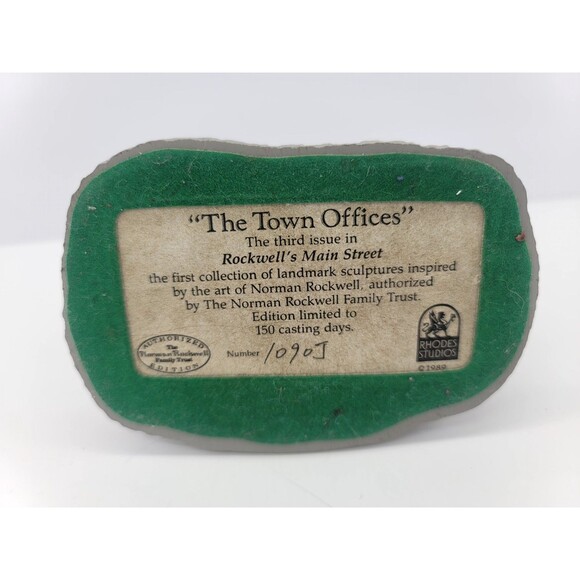 Norman Rockwell's Main Street houses "The Town Offices" Figurine Village 1989 - Picture 5 of 5
